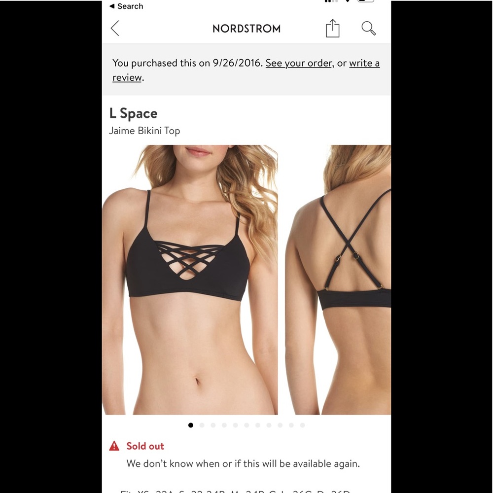 L Space Black Bikini
